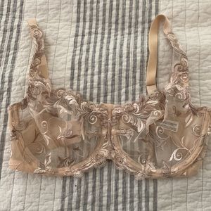 Nude mesh bra